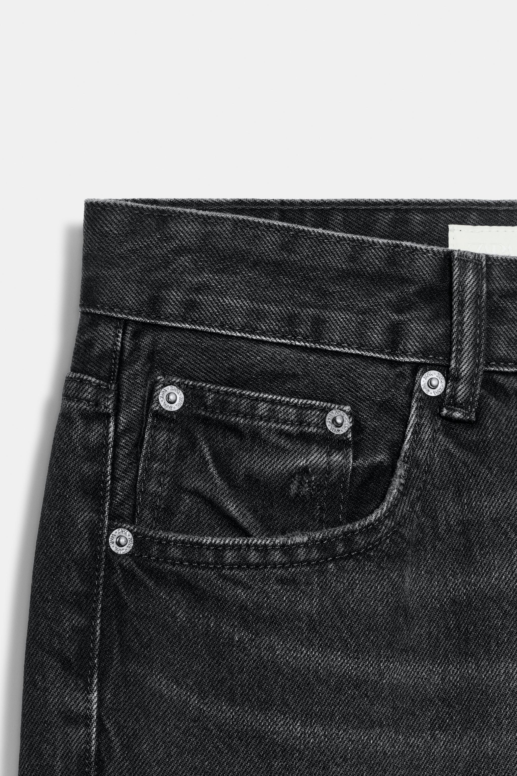 TRF DISTRESSED LOW-RISE WIDE LEG FLARE JEANS